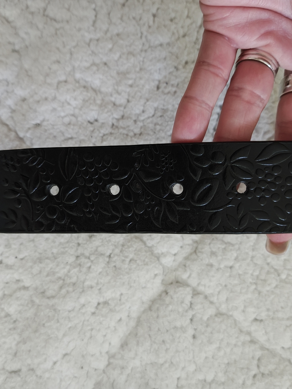 Genuine Leather Floral Belt Women's RL8718 Long 37,5" - Picture 4 of 6